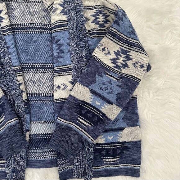 Intermix Lucy Fringed Striped Jacquard Cardigan - Picture 7 of 15